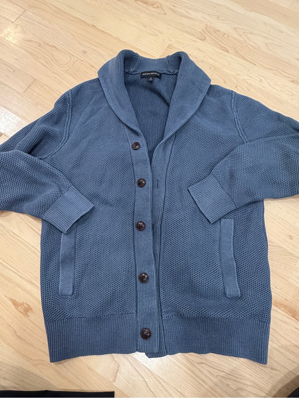 Banana Republic Slate Blue Shawl Collar Cardigan